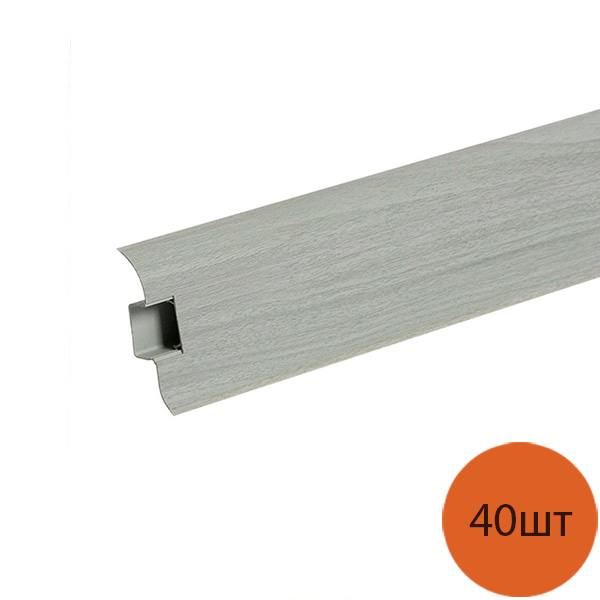 

IDEAL Komfort плинтус 55мм с кабель-каналом и мягким краем Палисандр серый 282 (2,5м) (упа