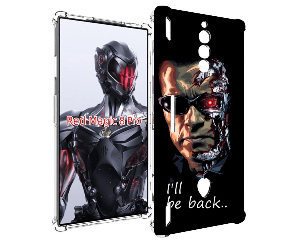 Чехол MyPads Терминатор для ZTE Nubia Red Magic 8 Pro / Red Magic 8 Pro Plus