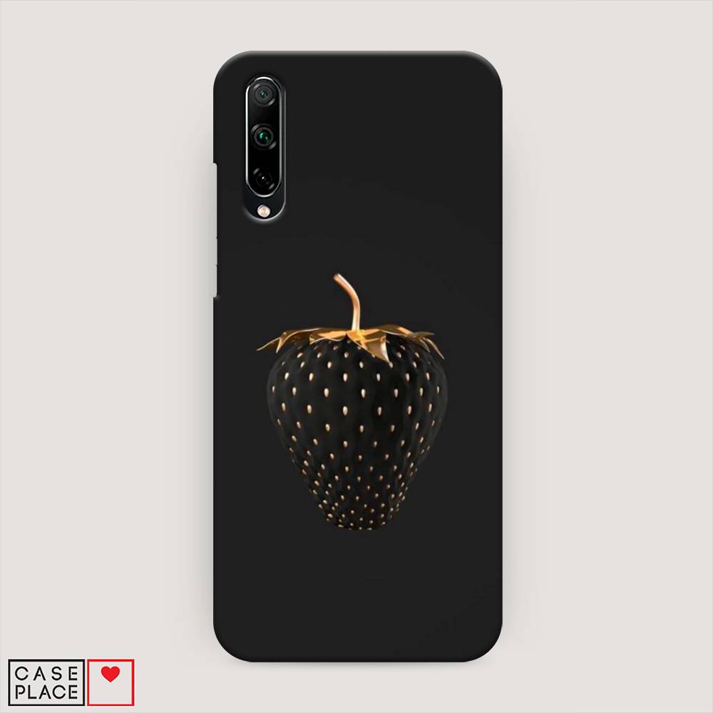 фото Чехол awog "черно-золотая клубника" для honor 30i