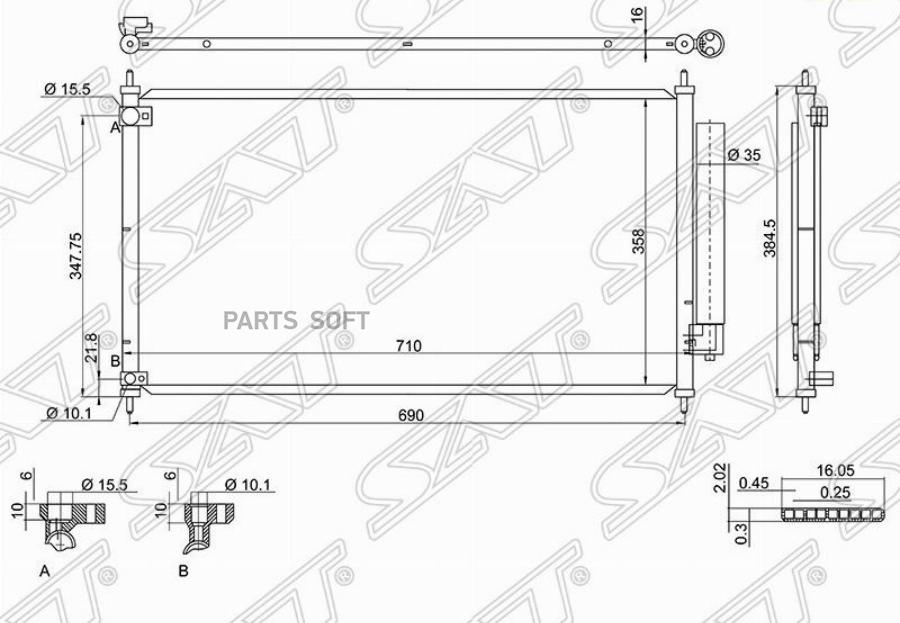 

Радиатор Кондиционера Sthd303940 (Sat)
