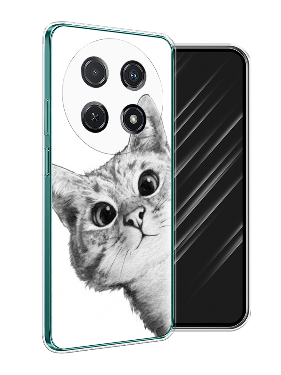 

Чехол Awog на Huawei Nova 12i "Кот рисунок черно-белый", Черный, 6123950-1