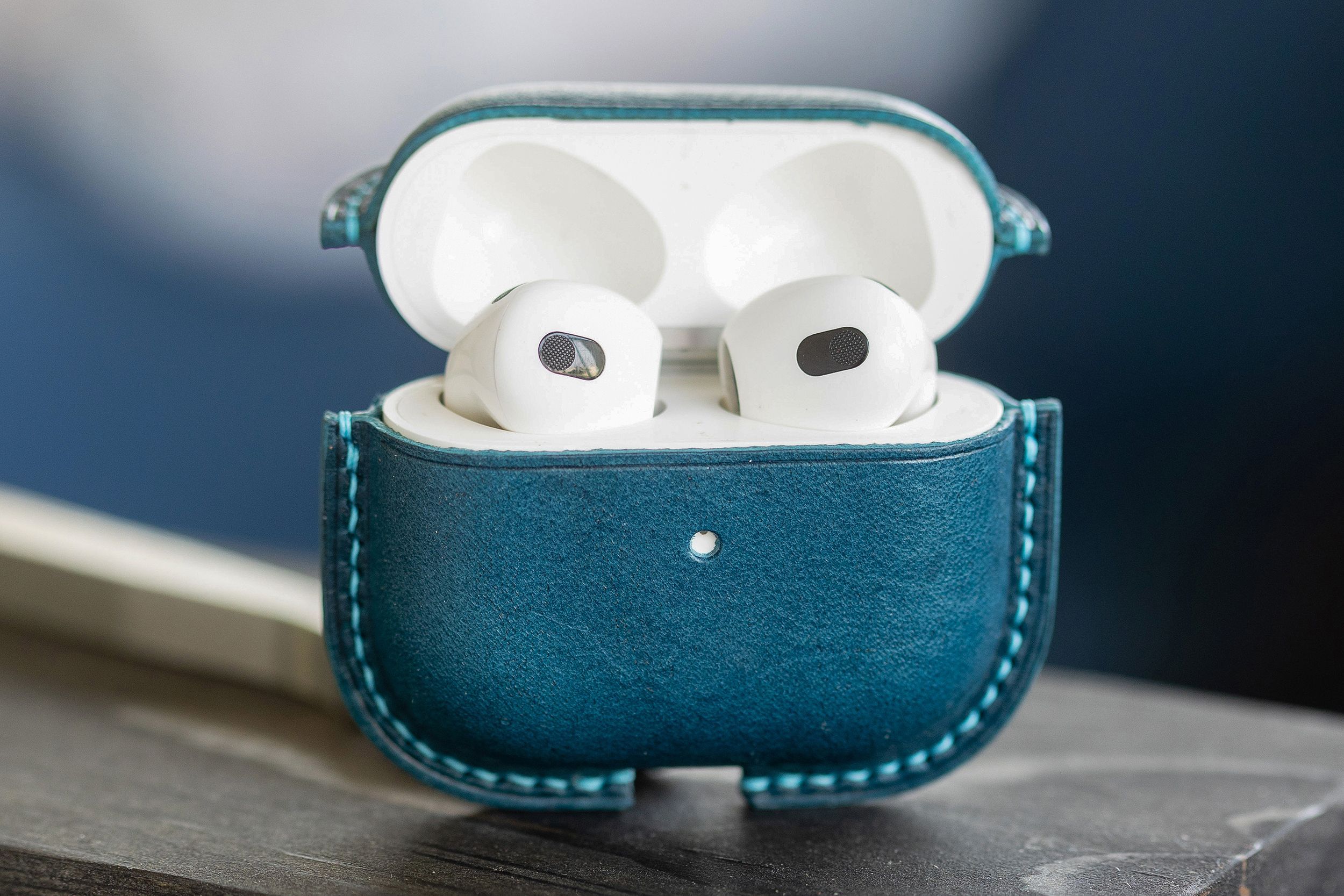 

Чехол для AirPods 3 из натуральной кожи Синий, Airpods3