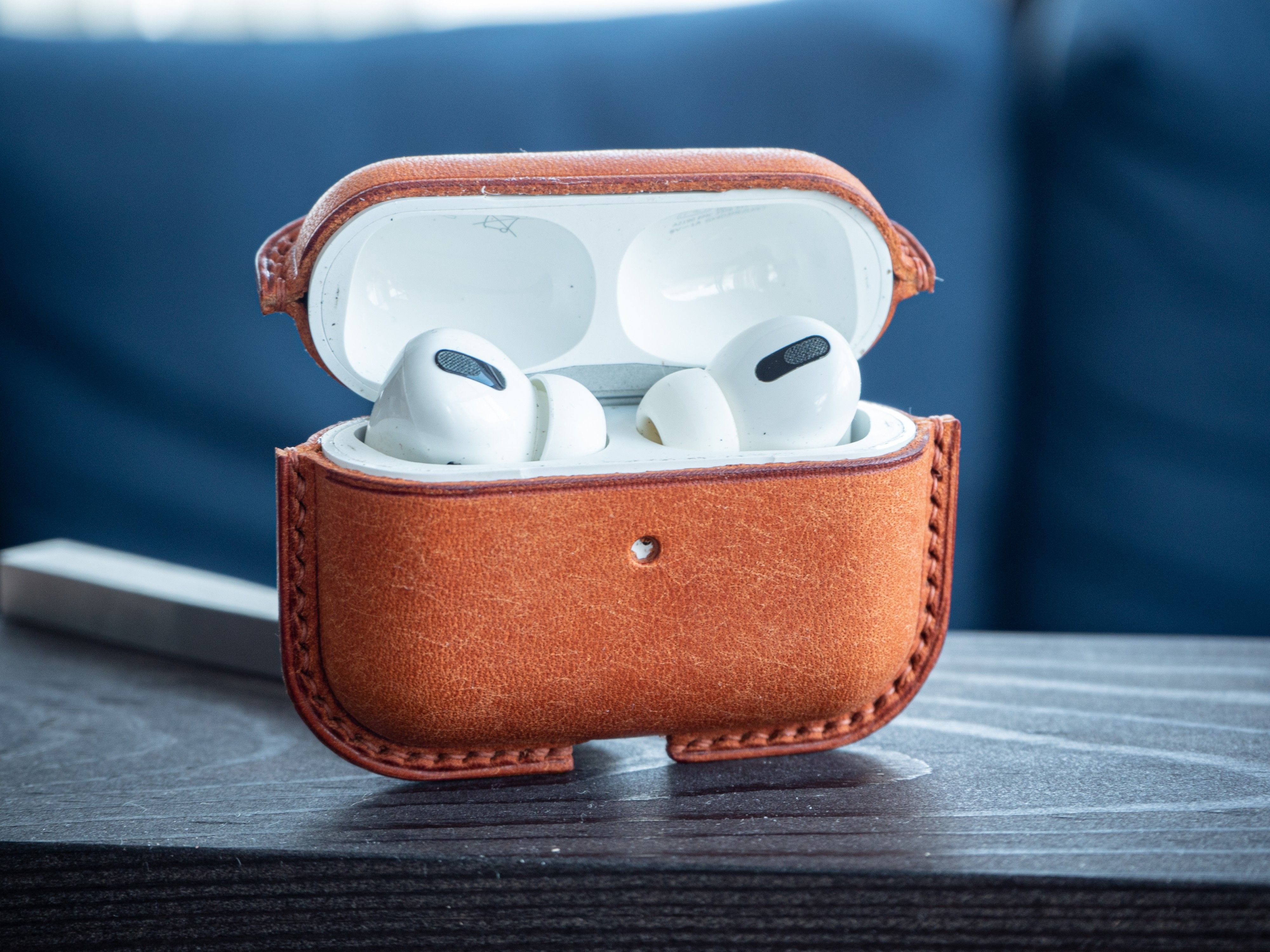 

Чехол для AirPods Pro и AirPods Pro 2 из натуральной кожи Оранжевый, Airpods Pro