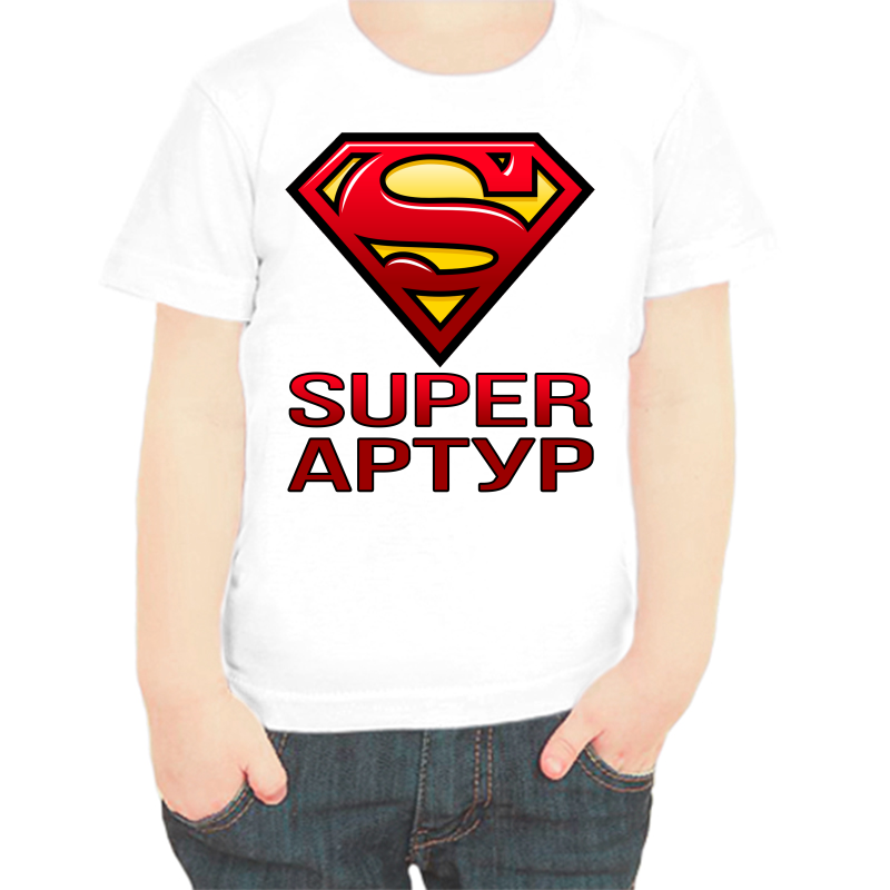 

Футболка мальчику белая 22 р-р super артур, Белый, fdm_super_artur