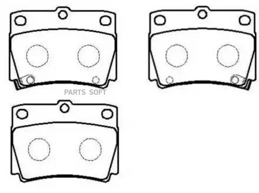 

Колодки тормозные дисковые MITSUBISHI: MONTERO SPORT 96.9- HSB HP8305