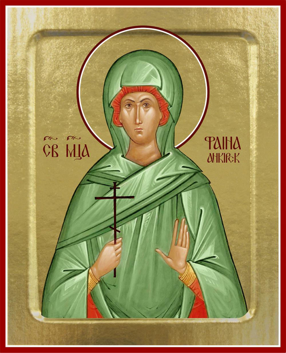 Икона Синопсисъ Фаины Анкирской, мученицы на дерев е 125 х 160
