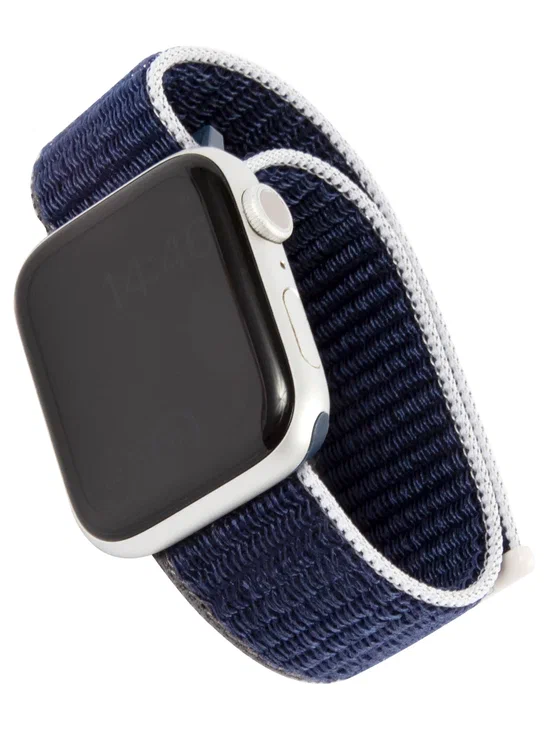 

Ремешок MB для Apple Watch 42-44mm SE/S3-S6 т.-синий/серо-голуб., Синий;серый, Apple Watch 42-44mm SE/S3-S6 т.-синий/серо-голуб.