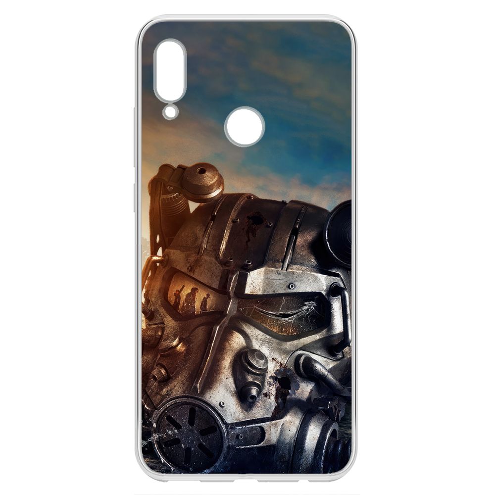 

Чехол-накладка Krutoff Clear Case Фоллаут (Fallout) - Шлем Т-60 для Honor 10 Lite, Прозрачный