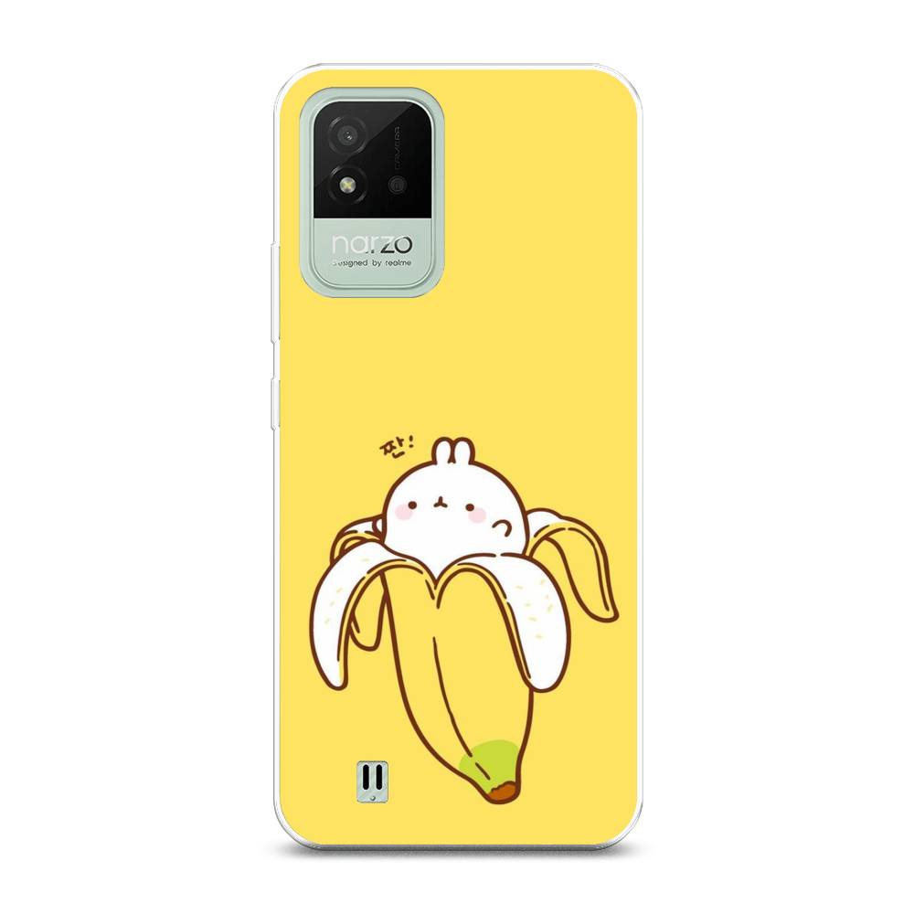 

Чехол Awog на Realme Narzo 50i "Зайчик-бананчик", Разноцветный, 2510050-2
