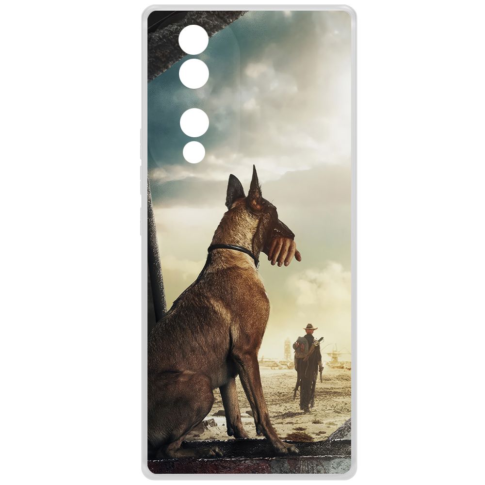 

Чехол-накладка Krutoff Clear Case Фоллаут (Fallout) - Псина для Honor 70, Прозрачный