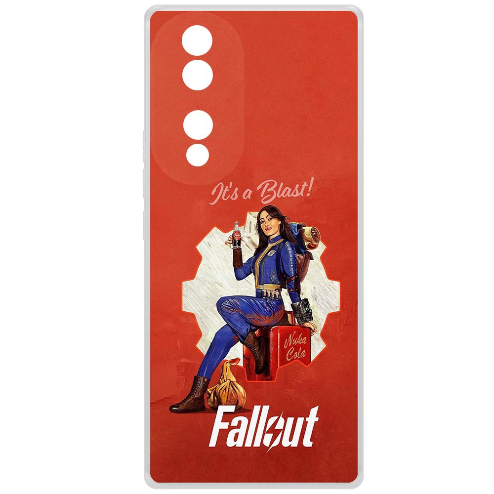 

Чехол-накладка Krutoff Clear Case Фоллаут (Fallout) - Это взрыв! для Honor 70, Прозрачный