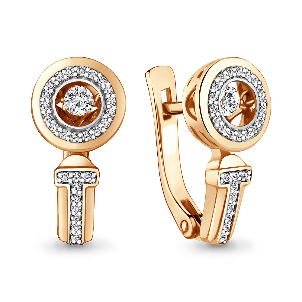 

Серьги из красного золота с бриллиантом Aquamarine 942914Ак, 942914Ак_585_кз