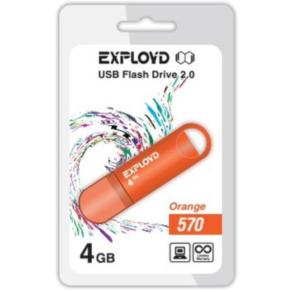 фото Карта памяти exployd usb 4гб ex-4gb-570 (ex-4gb-570 orange)