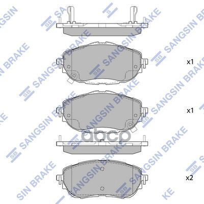 

Тормозные колодки Sangsin brake передние дисковые SP1700