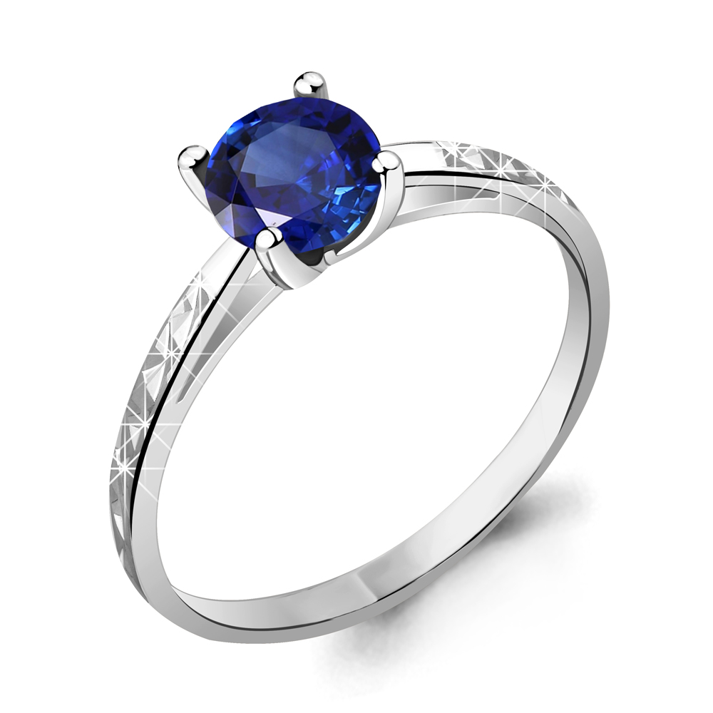 

Кольцо из серебра с сапфиром искусственным р. Aquamarine 64000Н, 64000Н_925_р