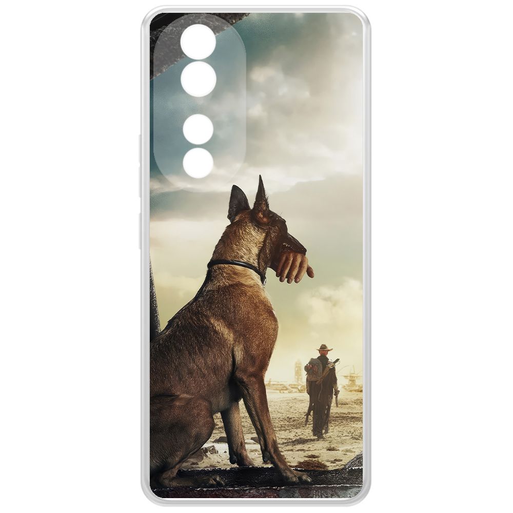 

Чехол-накладка Krutoff Clear Case Фоллаут (Fallout) - Псина для Honor 90, Прозрачный