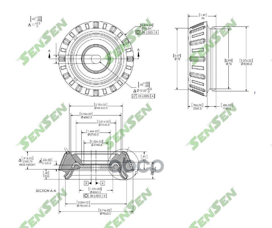 Опора амортизатора переднего Hyundai Solaris 1.4/1.6 10 SENSEN M61071