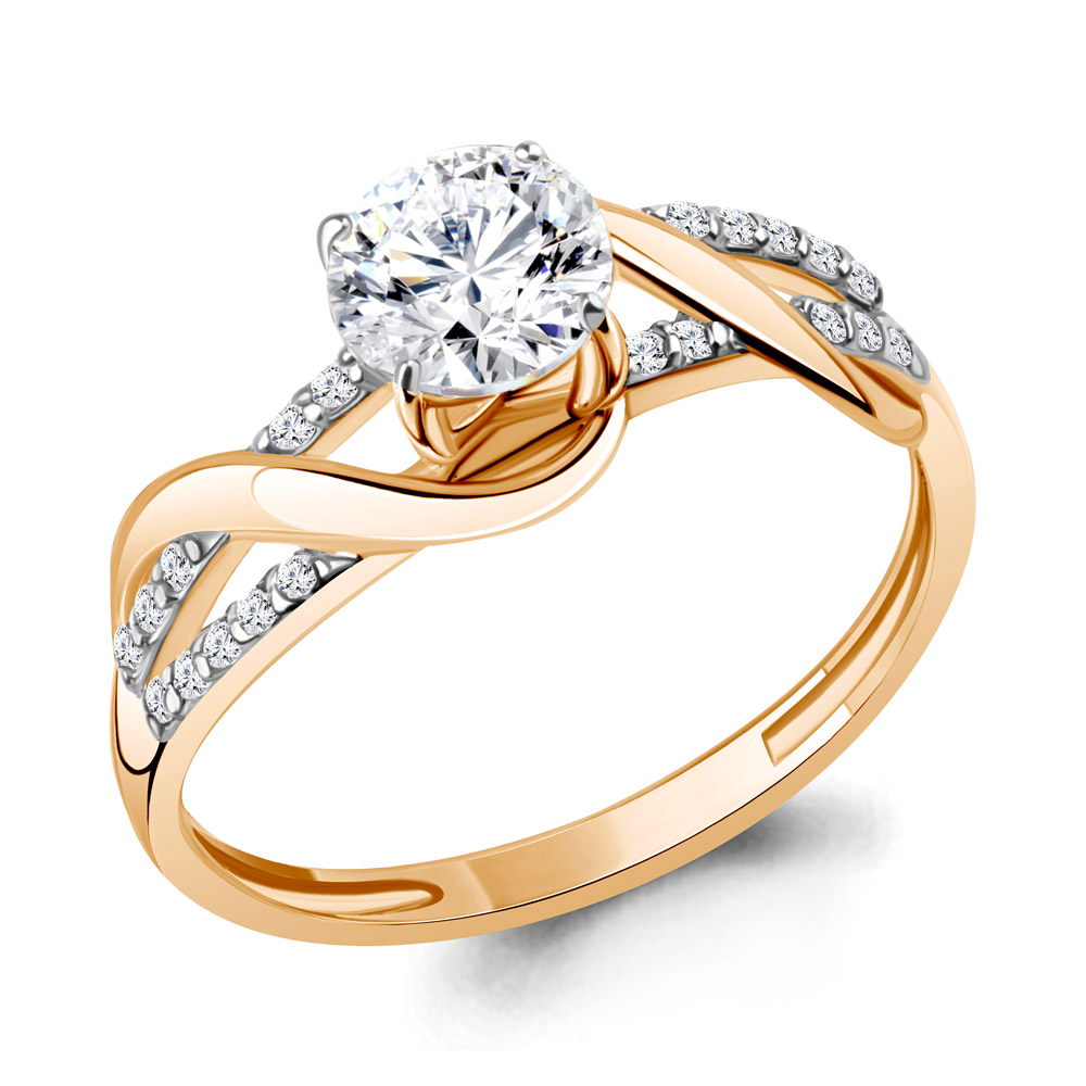 

Кольцо из серебра с фианитом р., Aquamarine 662131А, 662131А_925_з