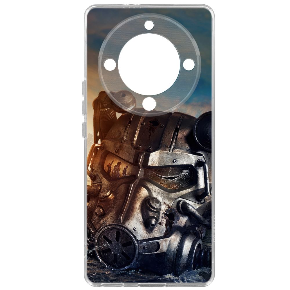 

Чехол-накладка Krutoff Clear Case Фоллаут (Fallout) - Шлем Т-60 для Honor Magic 5 Lite, Прозрачный
