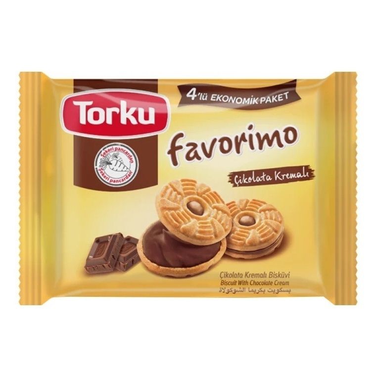 Печенье-сэндвич Torku Фаворимо с шоколадным кремом 244 г