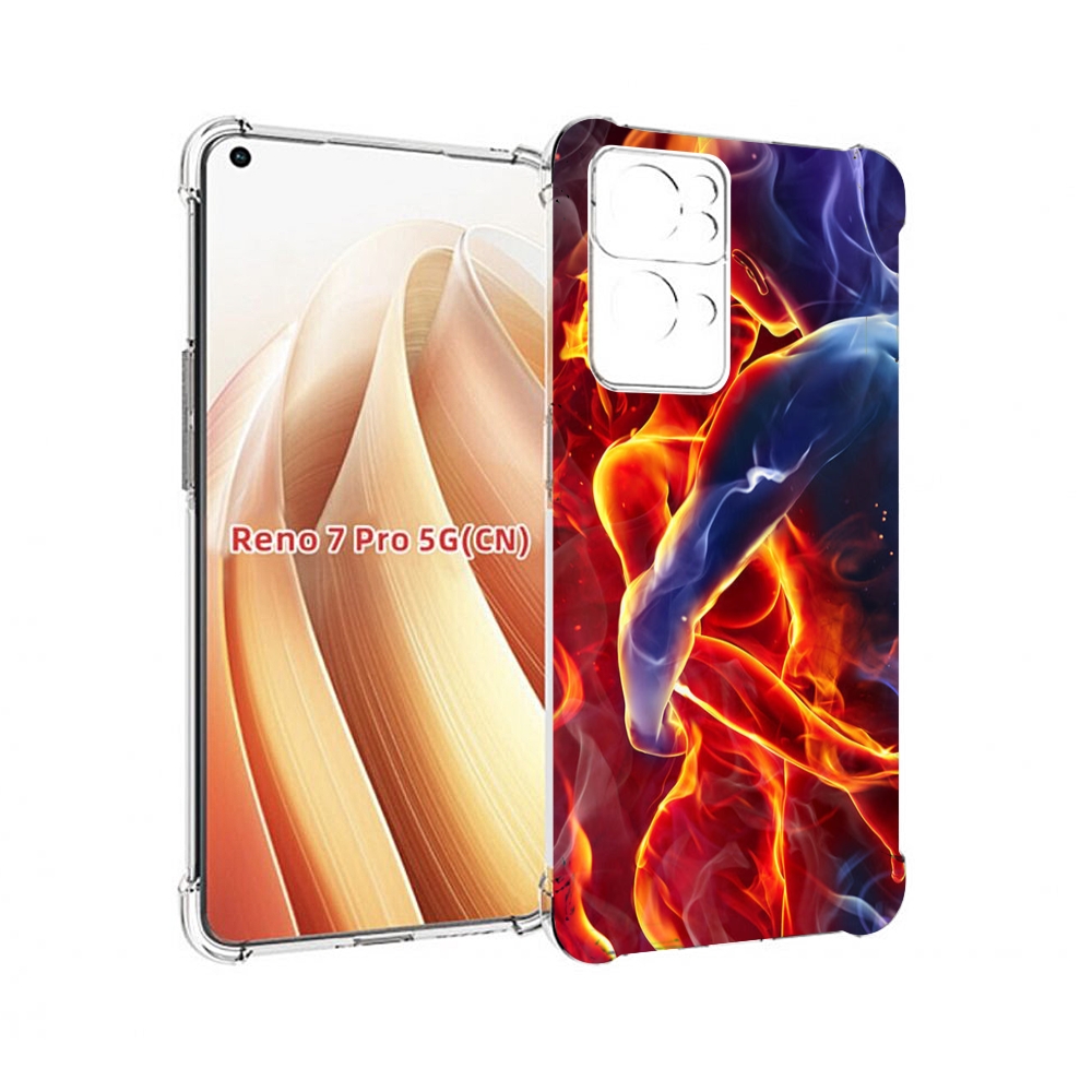 

Чехол MyPads Огонь-вода для OPPO Reno7 Pro 5G, Прозрачный, Tocco