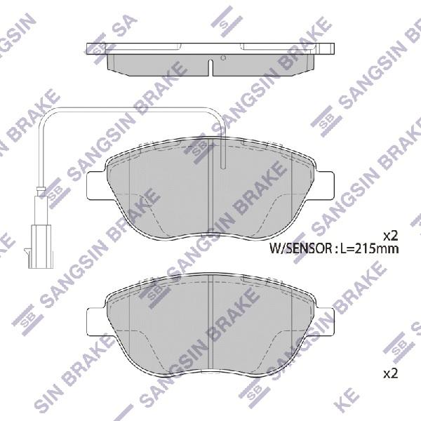 

Тормозные колодки Sangsin brake передние SP1746