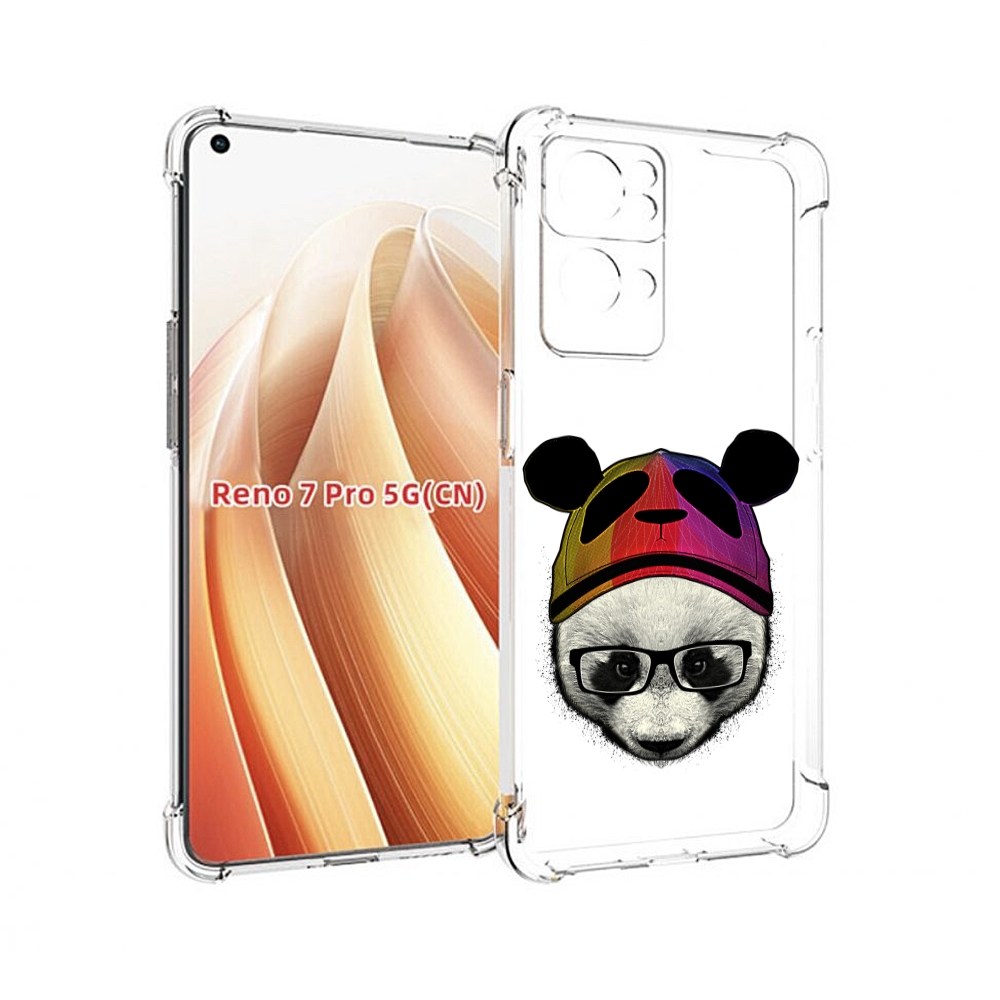 

Чехол MyPads Панда в шапке для OPPO Reno7 Pro 5G, Прозрачный, Tocco