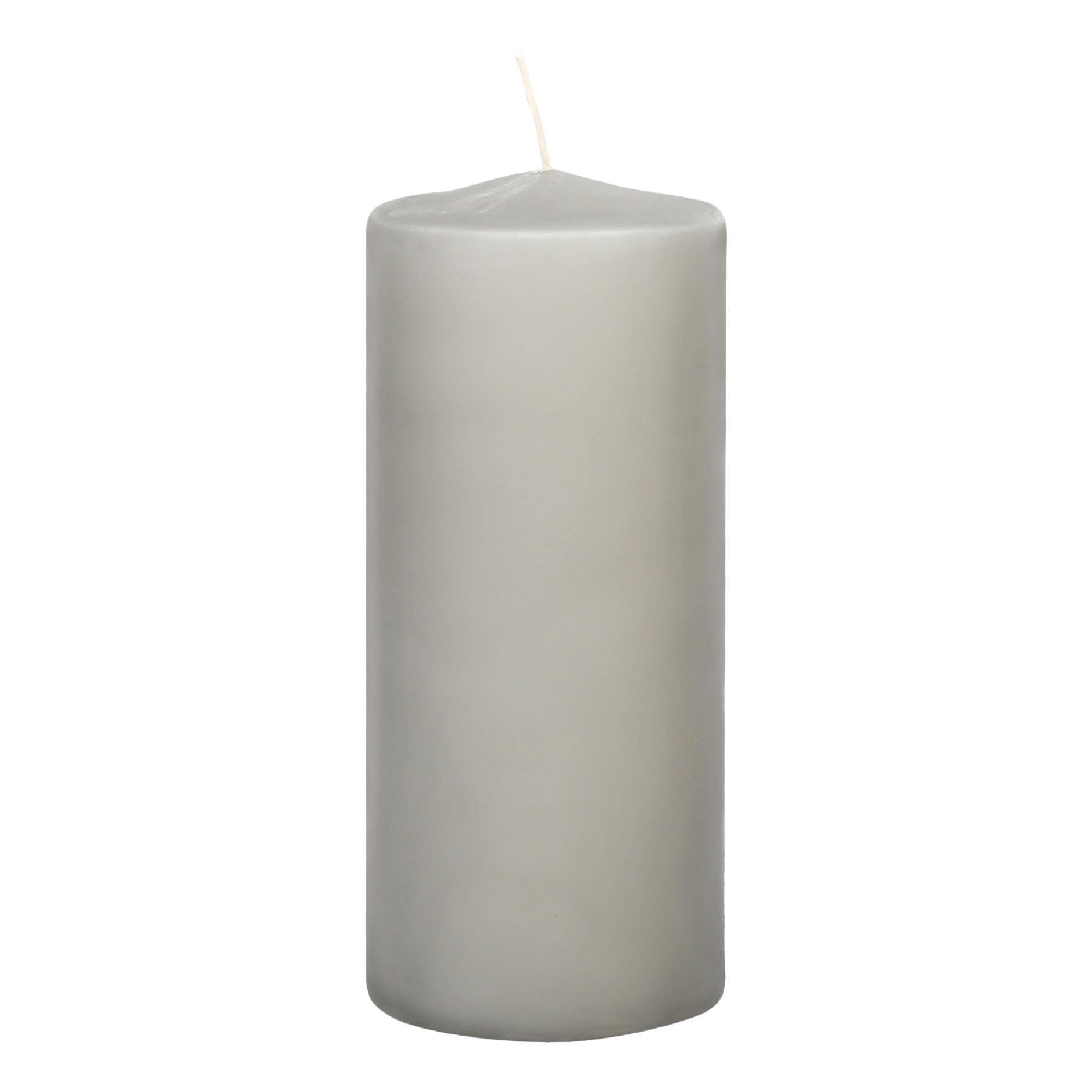 

Свеча декоративная Mercury Deco matt pillar 8x18 см серая