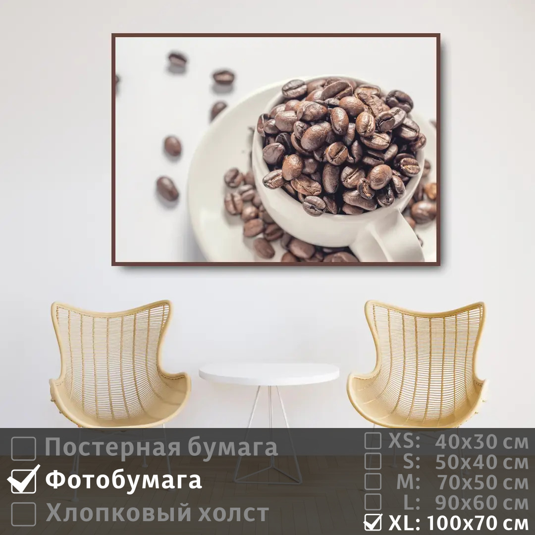 

Постер на фотобумаге ПолиЦентр Отдых утром с кофе 100х70 см, ОтдыхУтромСКофе1