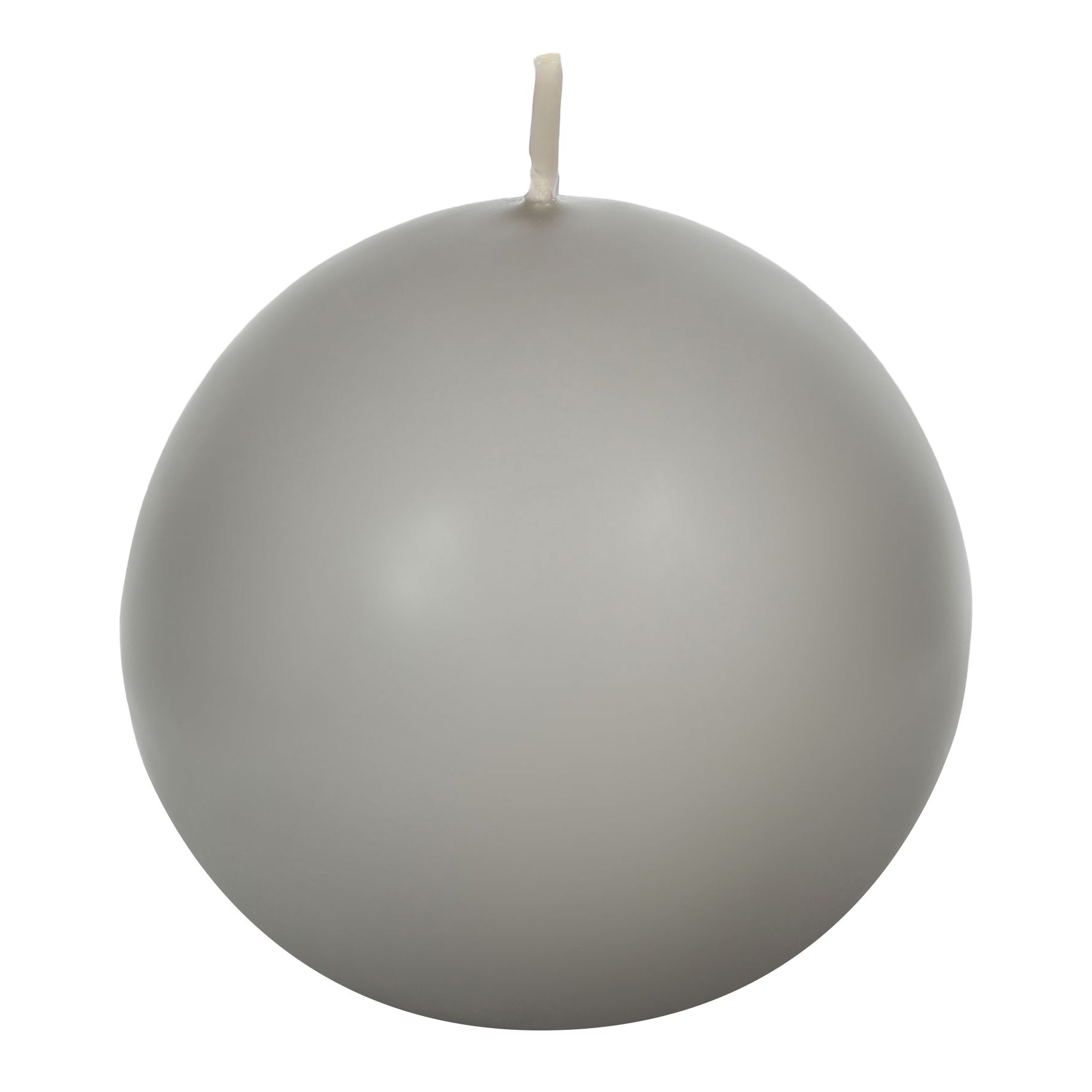 

Свеча декоративная Deco matt sphere серая 8 см