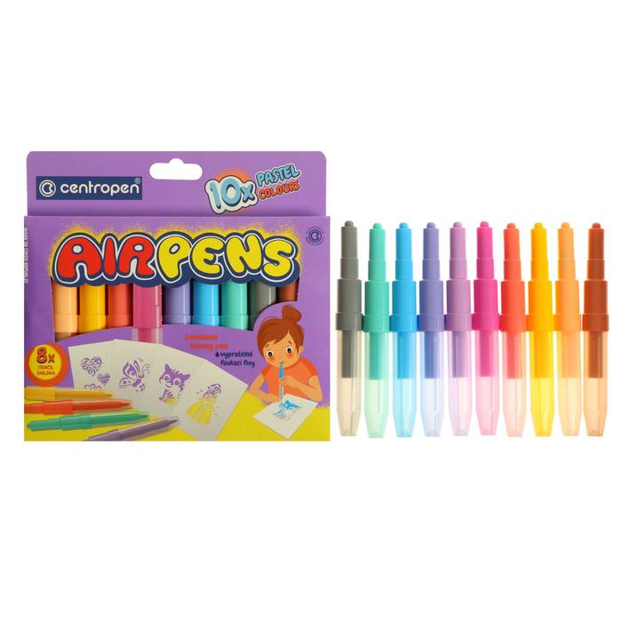 фото Фломастеры - блопены 10 цветов centropen 1500/10 airpens pastel colours