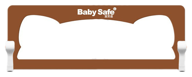 фото Барьер безопасности для кровати baby safe "ушки" 150x66 см, коричневый