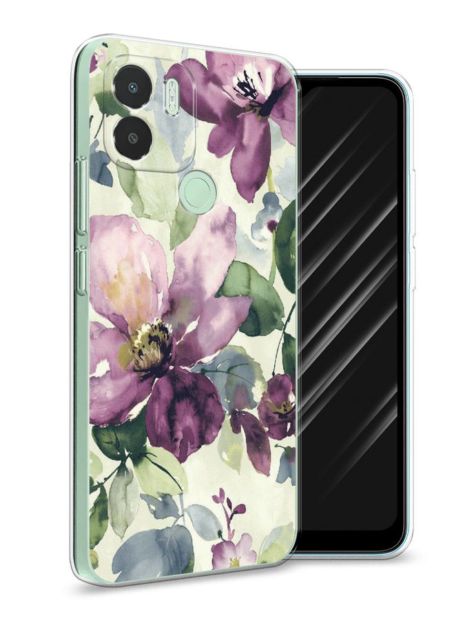 

Чехол Awog на Xiaomi Redmi A1+/Redmi A2+/Poco C51/C50 "Сиреневые цветы-акварель", Фиолетовый, 319350-1