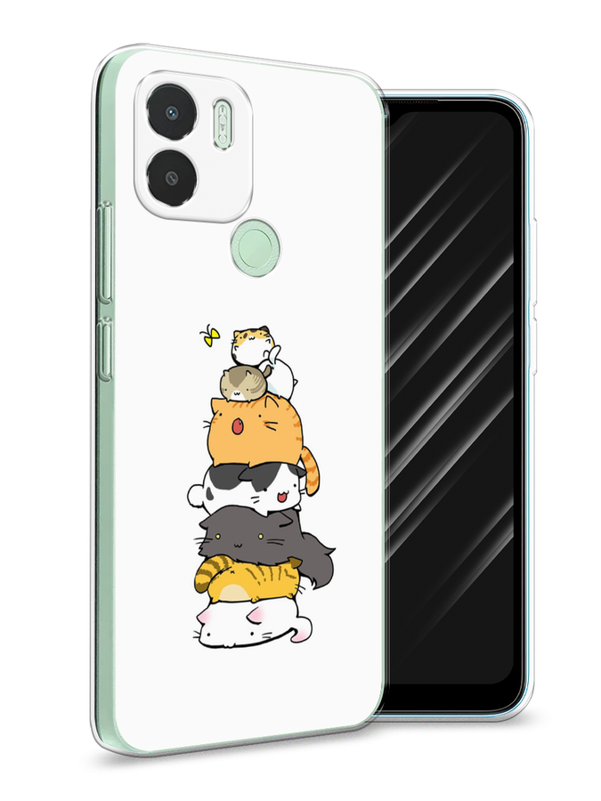 

Чехол Awog на Xiaomi Redmi A1+/Redmi A2+, Poco C51/C50 "Бутерброд из котиков", Коричневый;белый;серый, 319350-1