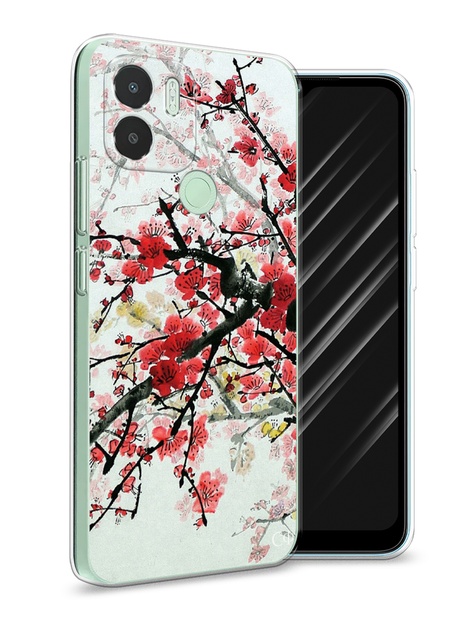 

Чехол Awog на Xiaomi Redmi A1+/Redmi A2+/Poco C51/C50 "Сакура", Розовый;черный, 319350-1