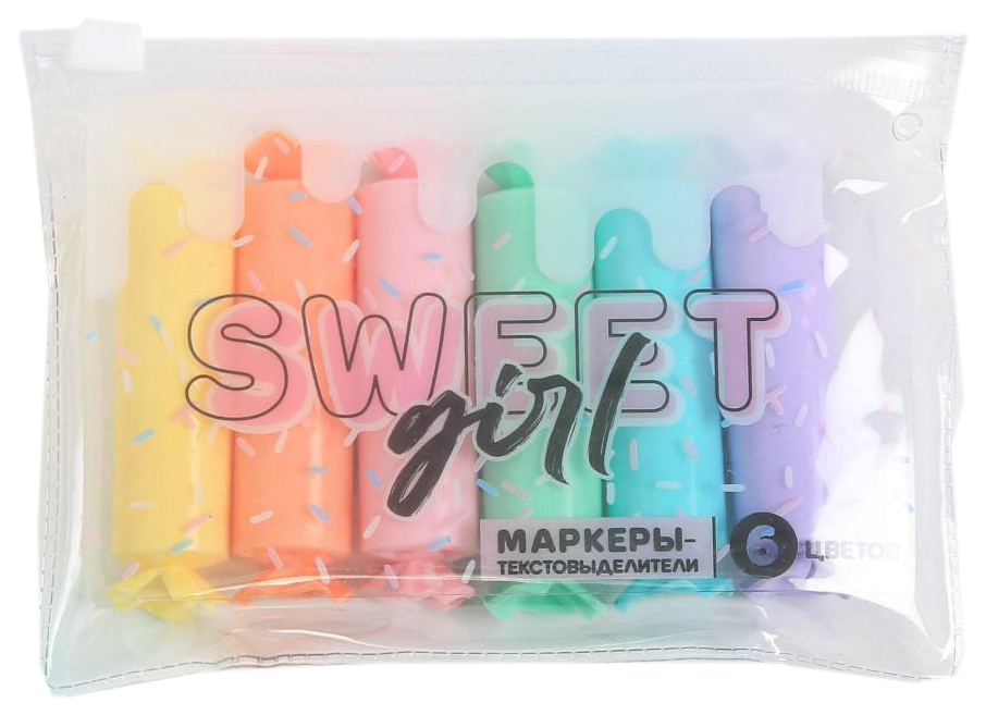 

Набор текстовыделителей Sweet girl, Желтый;оранжевый;розовый;зеленый;голубой;фиолетовый