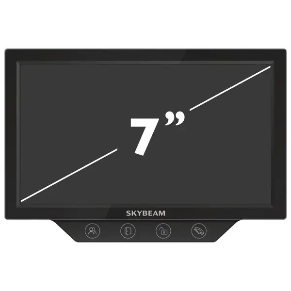 

Видеодомофон 7" с сенсорными кнопками Skybeam 94741HPBL, чёрный, 94741HPBL