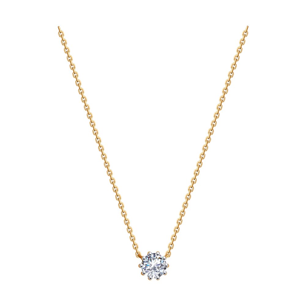 

Колье из красного золота 38-42 см Diamant 51-170-01858-1, фианит, 51-170-01858-1