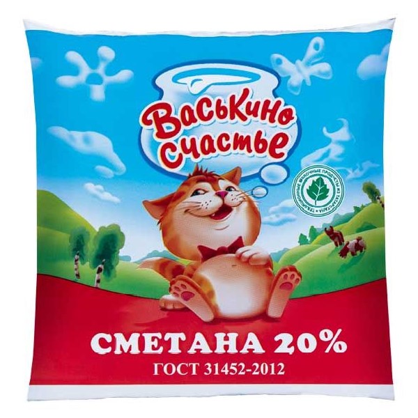 

Сметана Васькино счастье 20% БЗМЖ 450 г