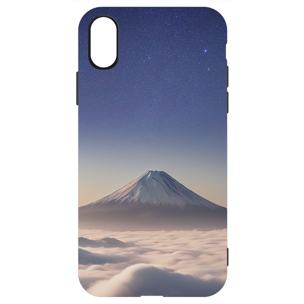 

Чехол-накладка Krutoff Soft Case Япония, Фудзияма для iPhone XS черный