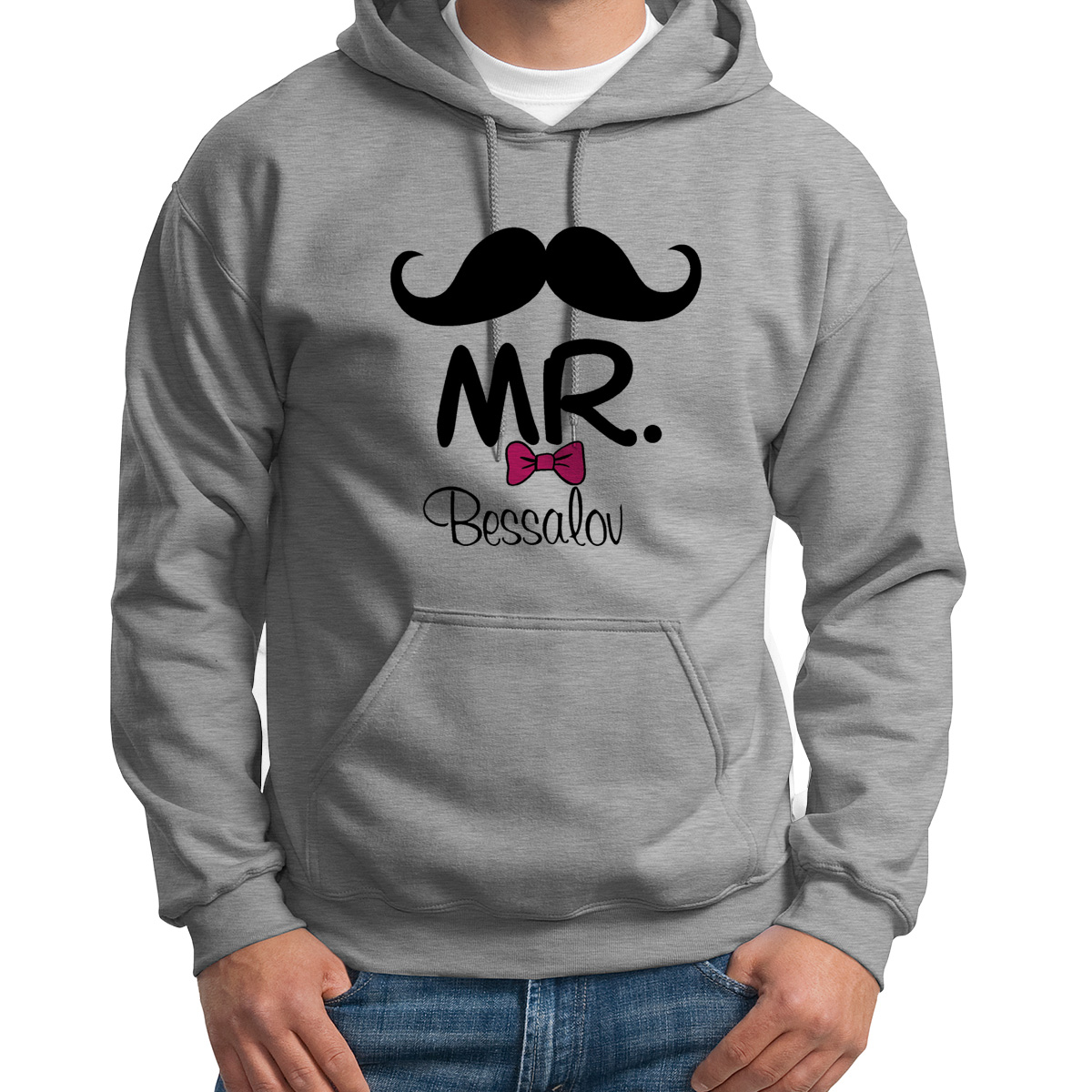 

Худи унисекс CoolPodarok Mr Bessalov серое 54 RU, Серый, S0113854