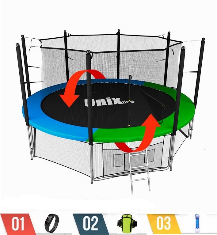 фото Батут каркасный unix line 12ft (3,66 м) classic (inside) + аксессуары