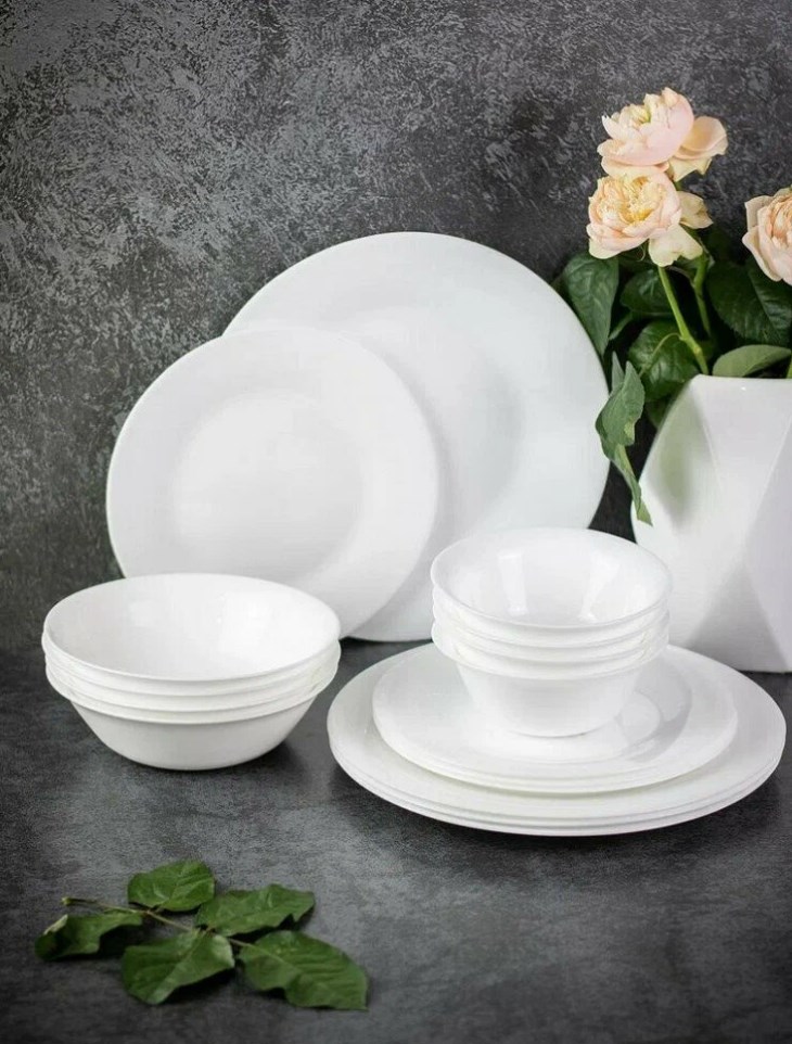

Столовый сервиз Olaff на 4 персоны тарелки 197-21008white16-FS, Белый