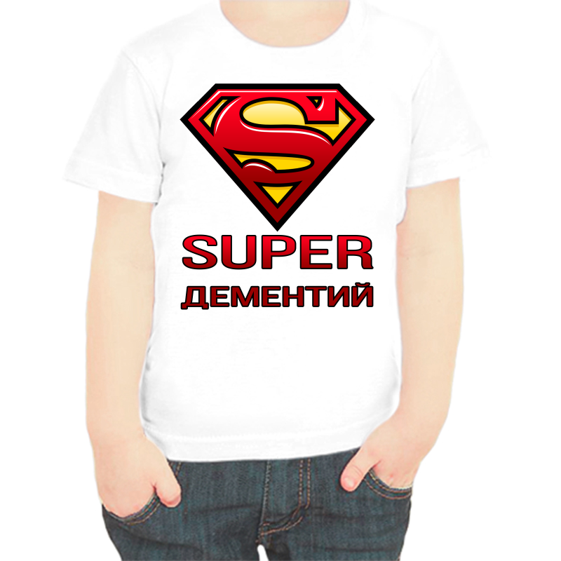 

Футболка мальчику белая 24 р-р super дементий, Белый, fdm_super_dementiy