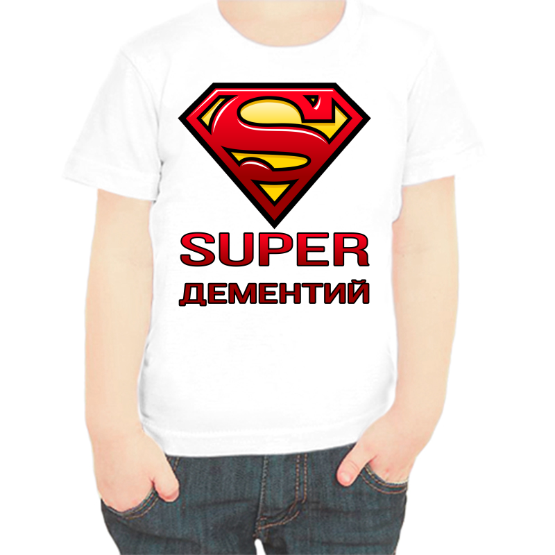 

Футболка мальчику белая 30 р-р super дементий, Белый, fdm_super_dementiy