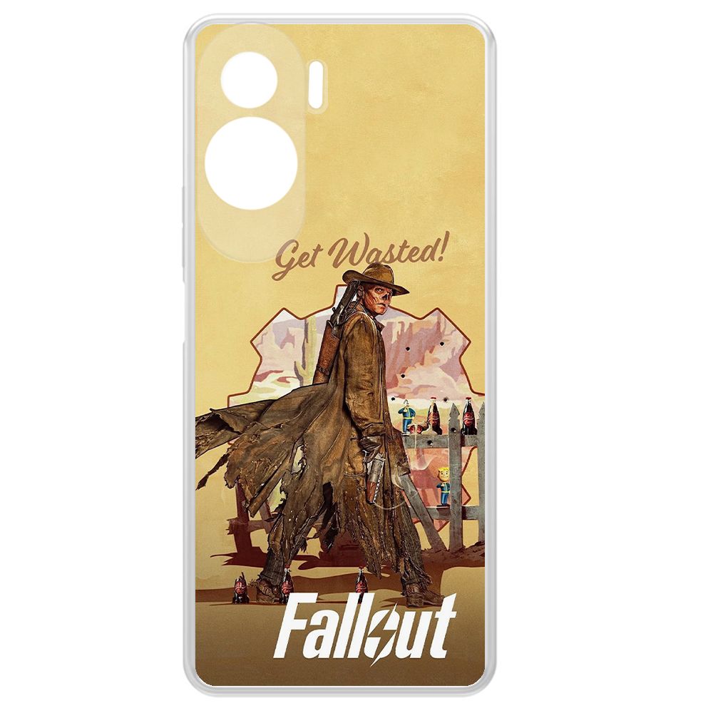 

Чехол-накладка Krutoff Clear Case Фоллаут (Fallout) - Давай напьемся! для Honor X50i, Прозрачный