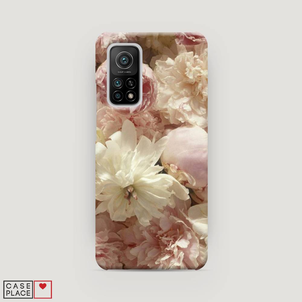 

Пластиковый чехол "Пионы светлые" на Xiaomi Mi 10T, 39320-6