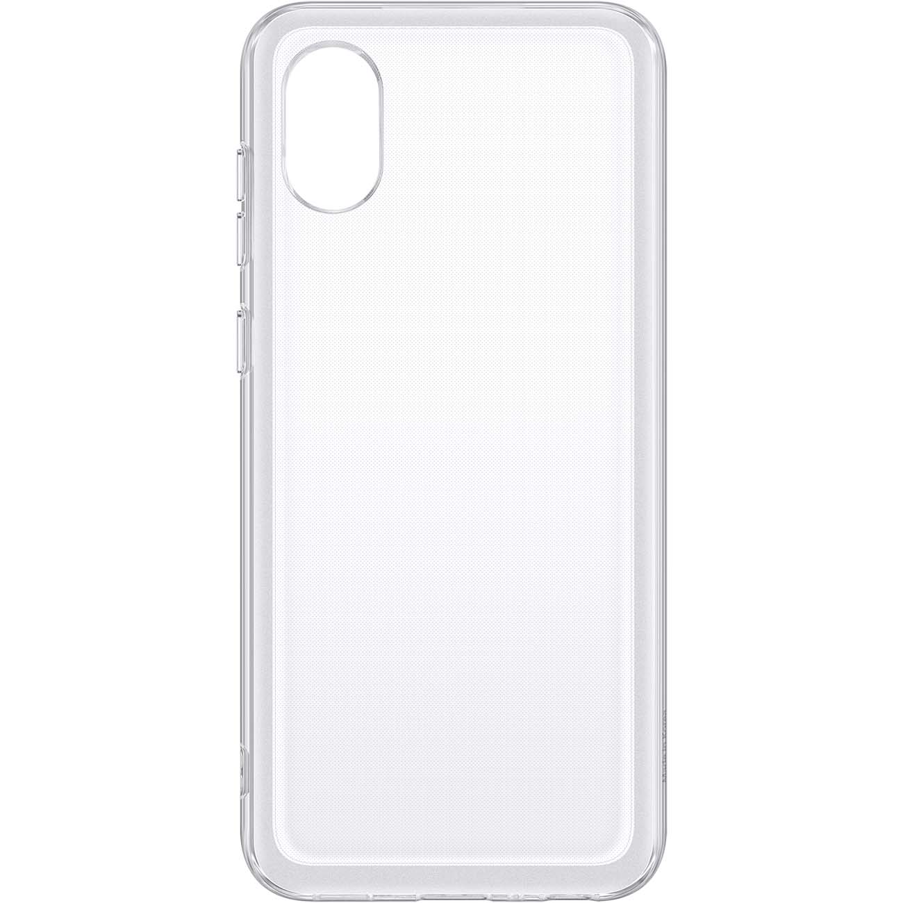 фото Чехол для смартфона samsung soft clear cover a03 core прозрачный (ef-qa032)