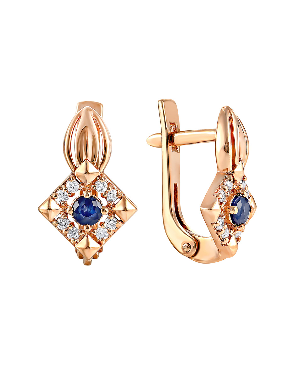 

Серьги из серебра с сапфирами SamoroDki Jewelry 2-140-01з, 2-140-01з