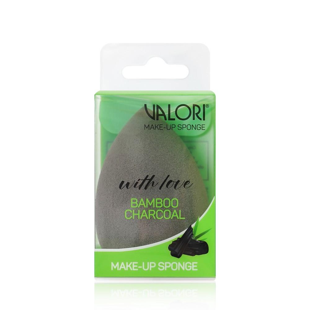 Косметический спонж для макияжа Valori Make Up Sponge Bamboo Charcoal с бамбуковым углем спонж для макияжа valori make up sponge манго